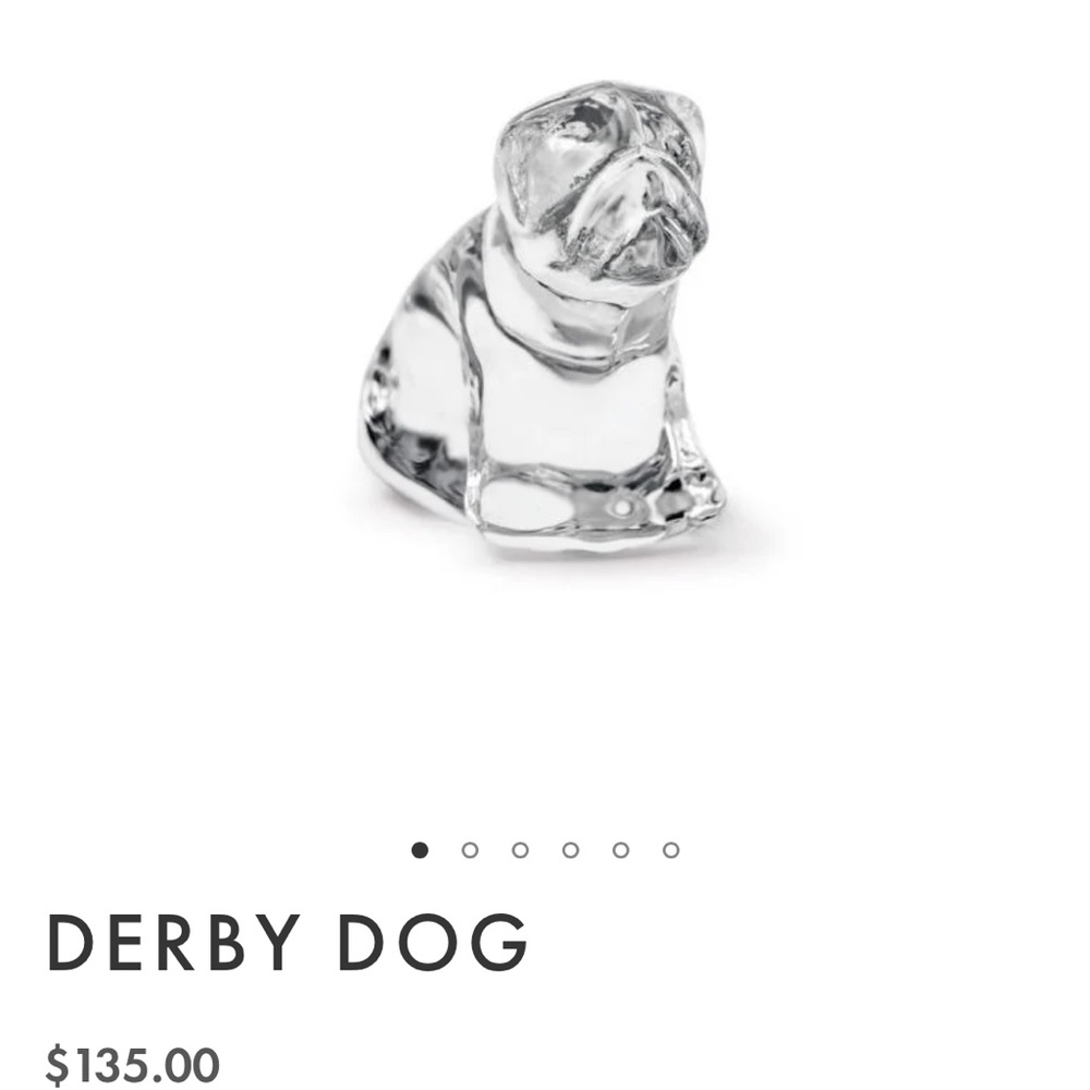 Simon Pearce glass derby dog